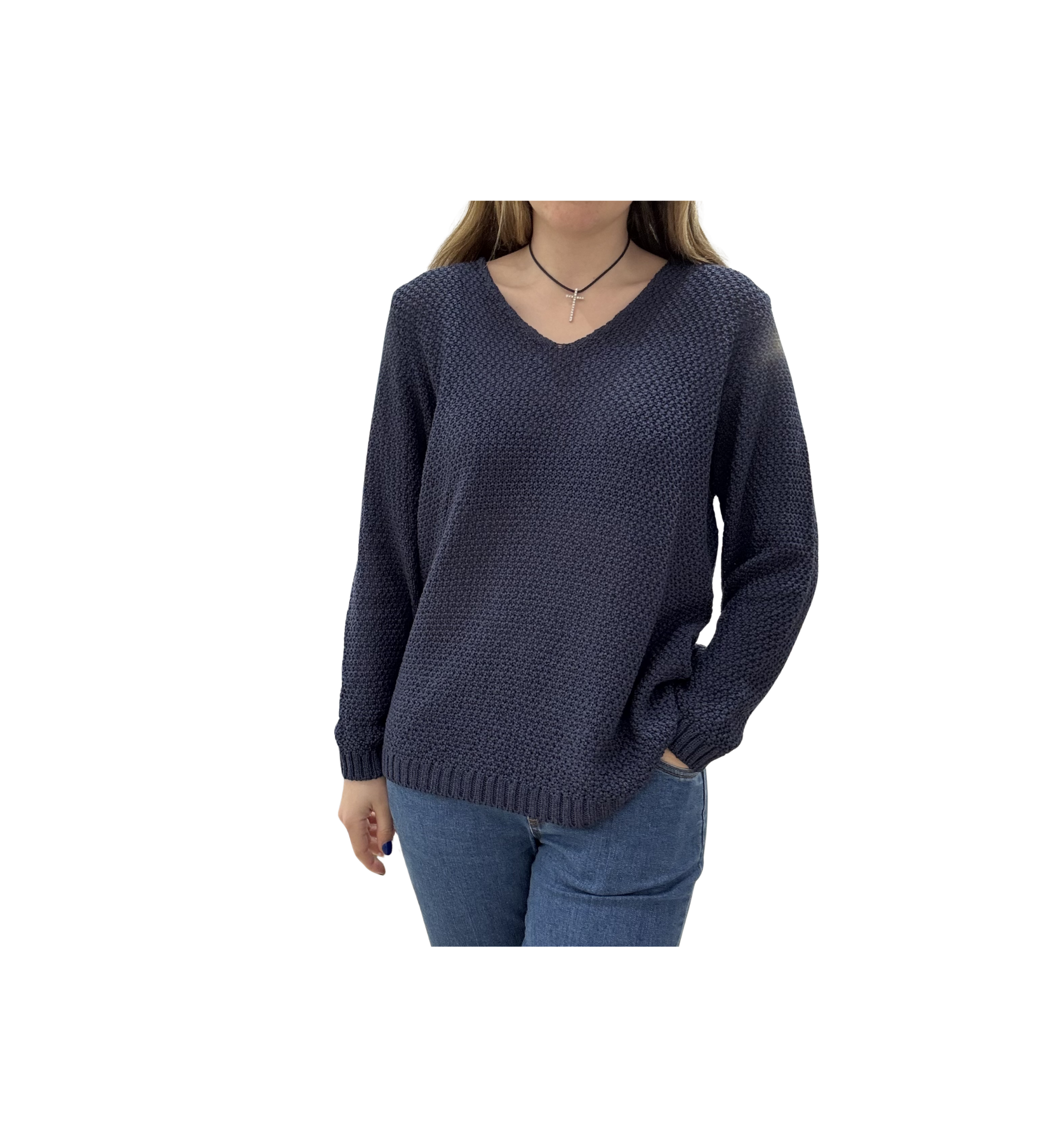 JERSEY AZUL MARINO MUJER
