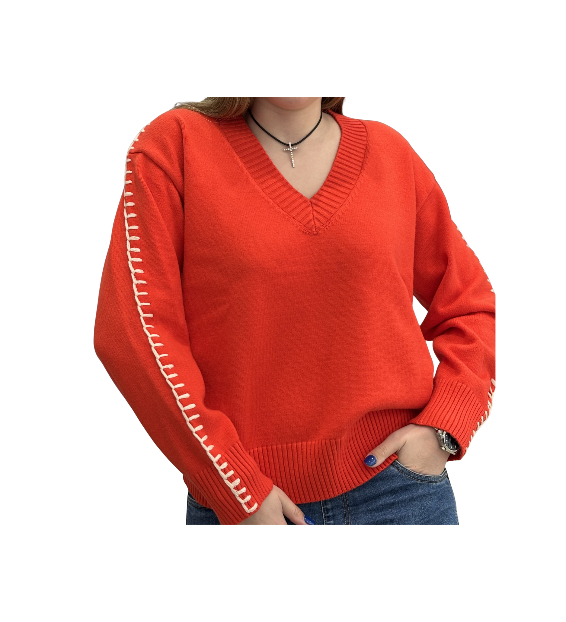 JERSEY ROJO RALLA BLANCA