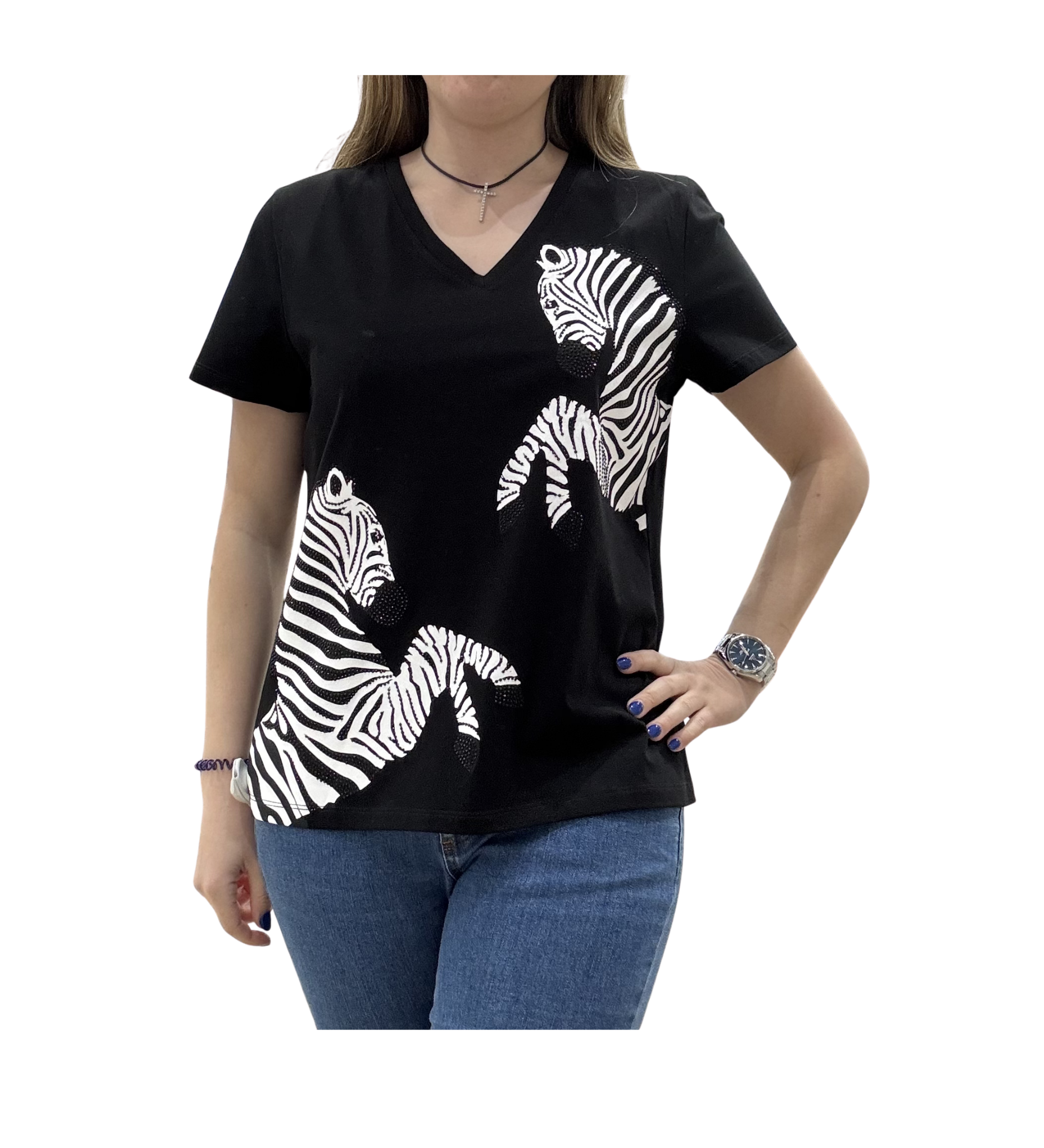 CAMISETA ZEBRA NEGRA