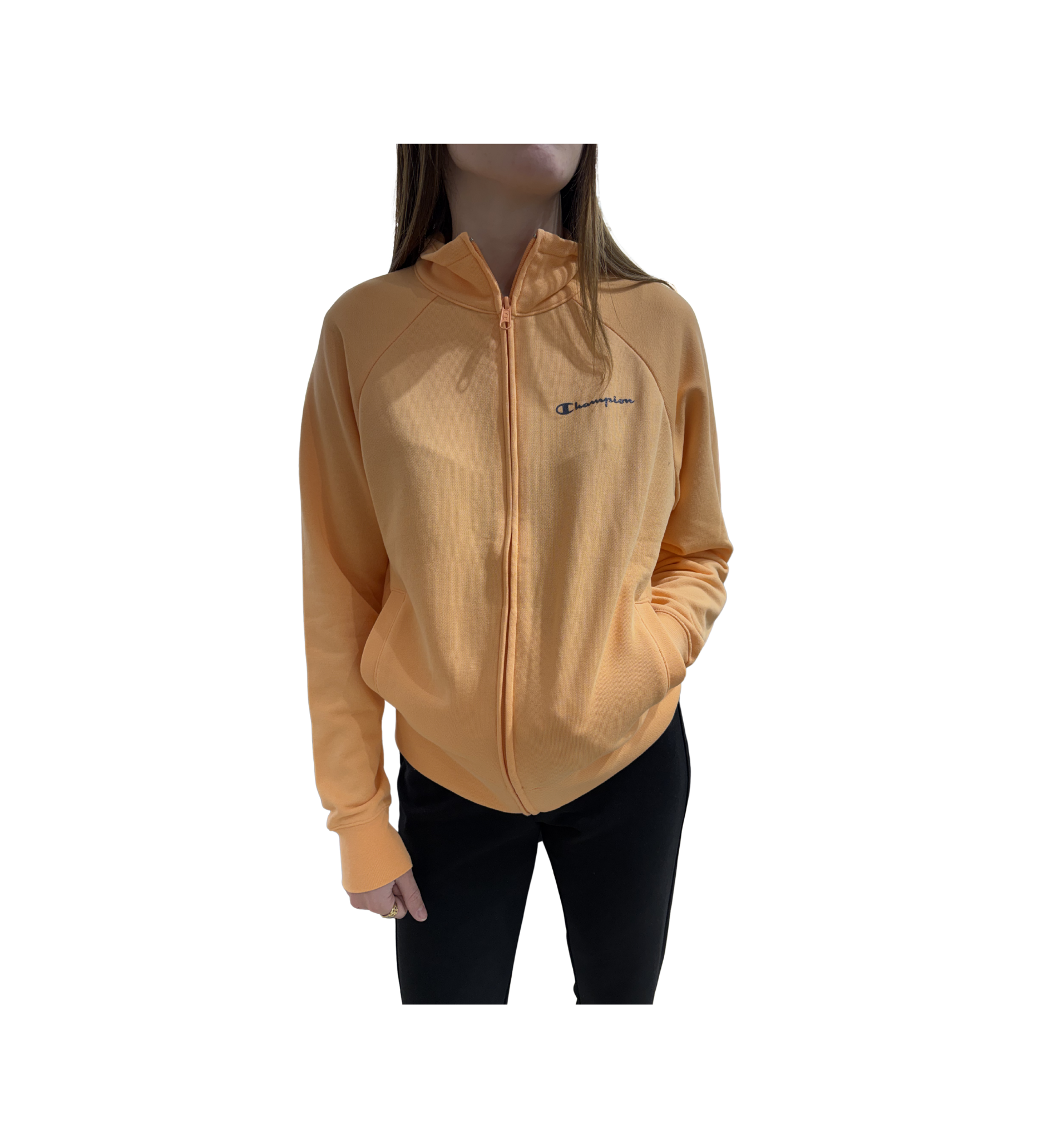 SUDADERA CHAMPION NARANJA MUJER