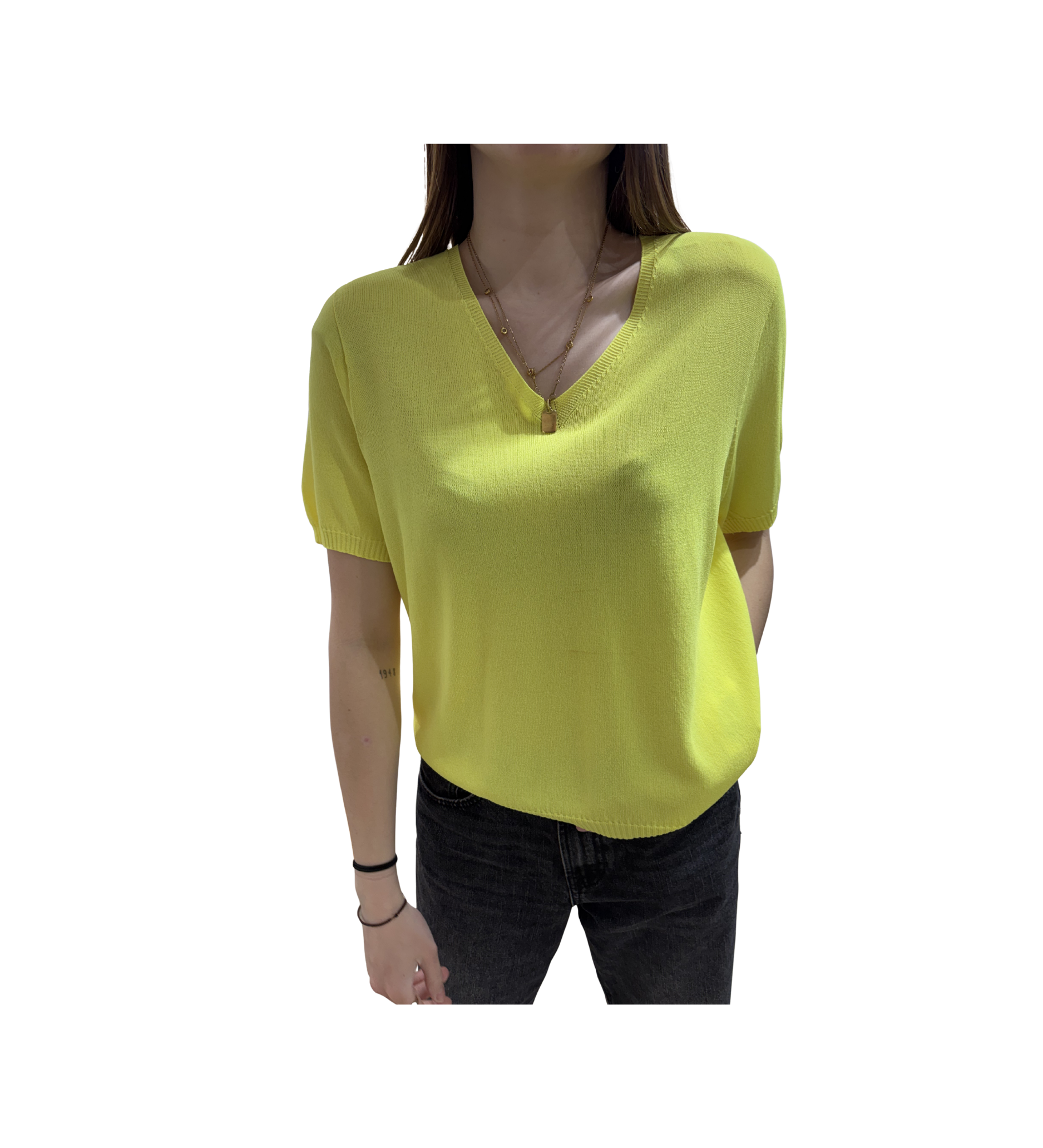 CAMISETA AMARILLA MUJER