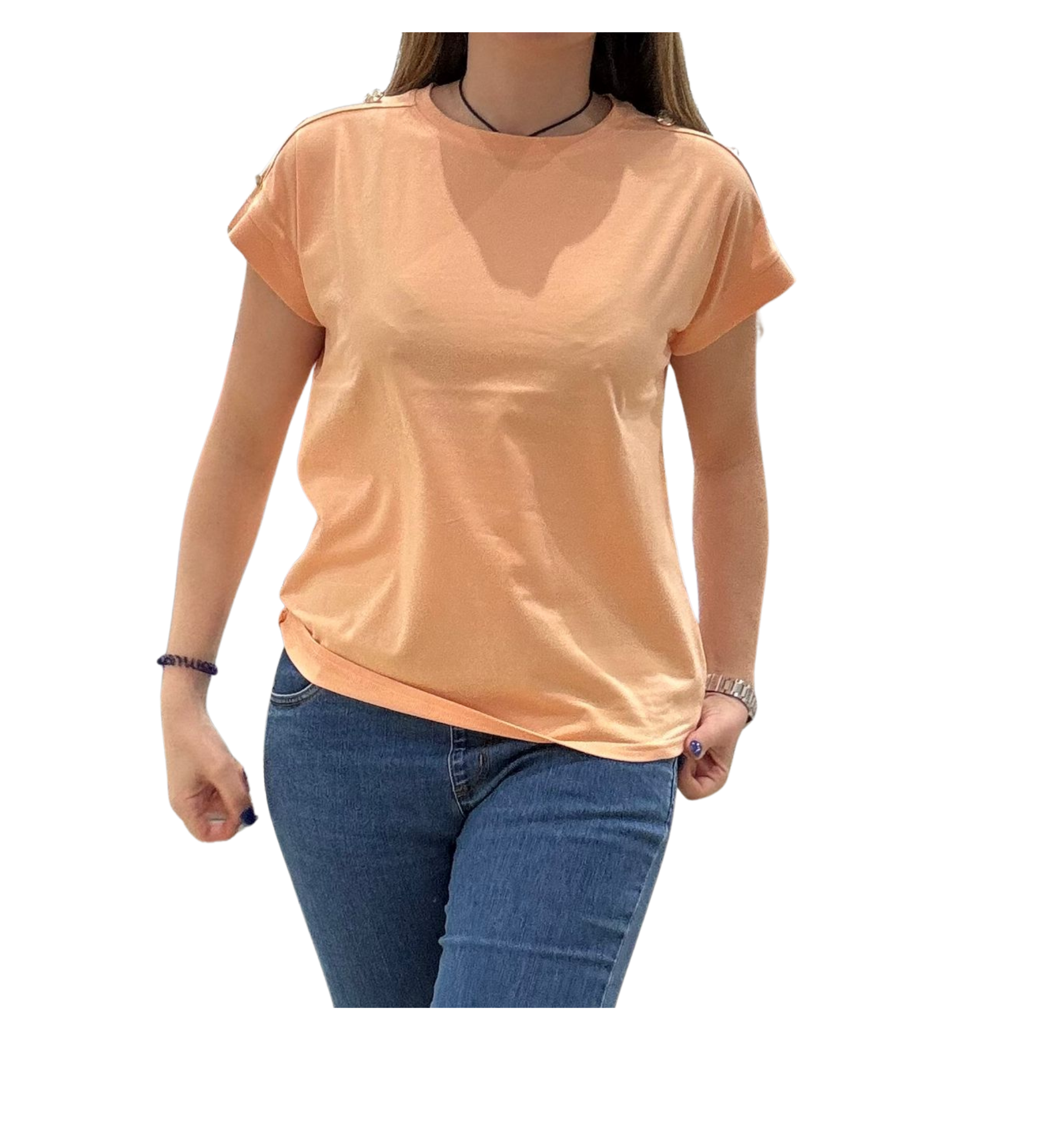 CAMISETA NARANJA MUJER