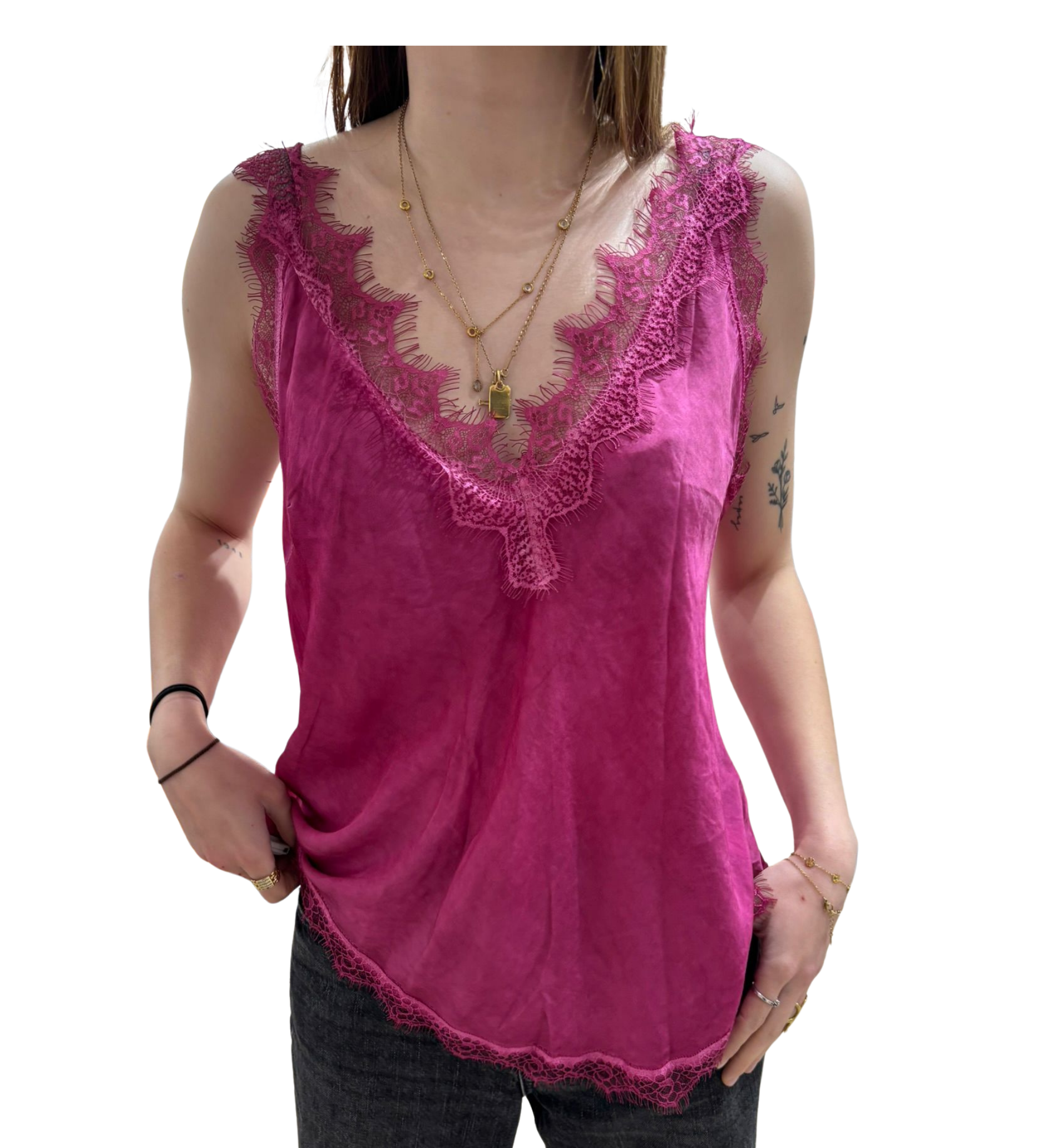 CAMISA SIN MANGAS LILA