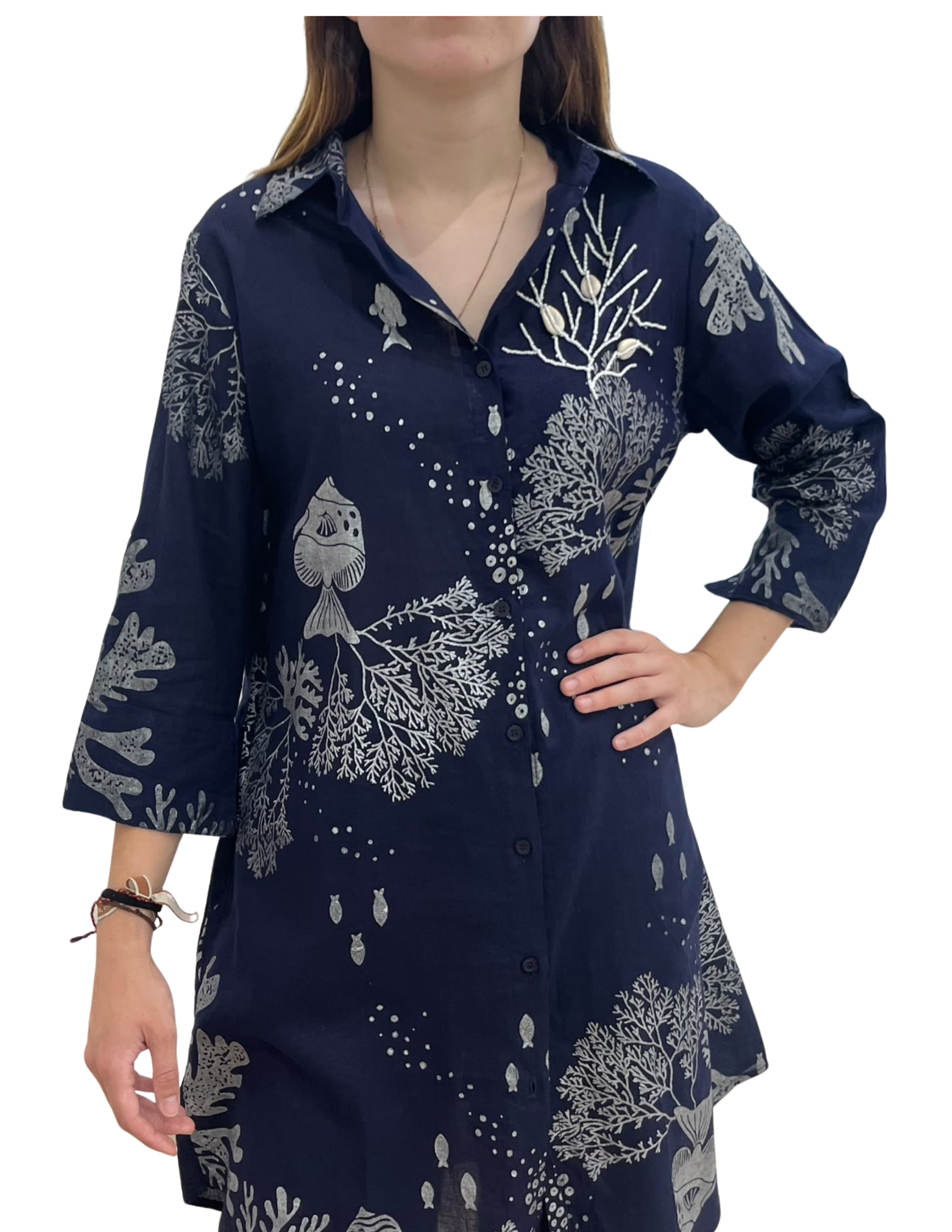 Vestido mujer azul oscuro