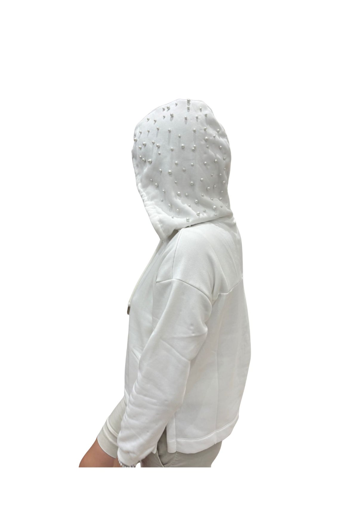 Sudadera blanca perlas