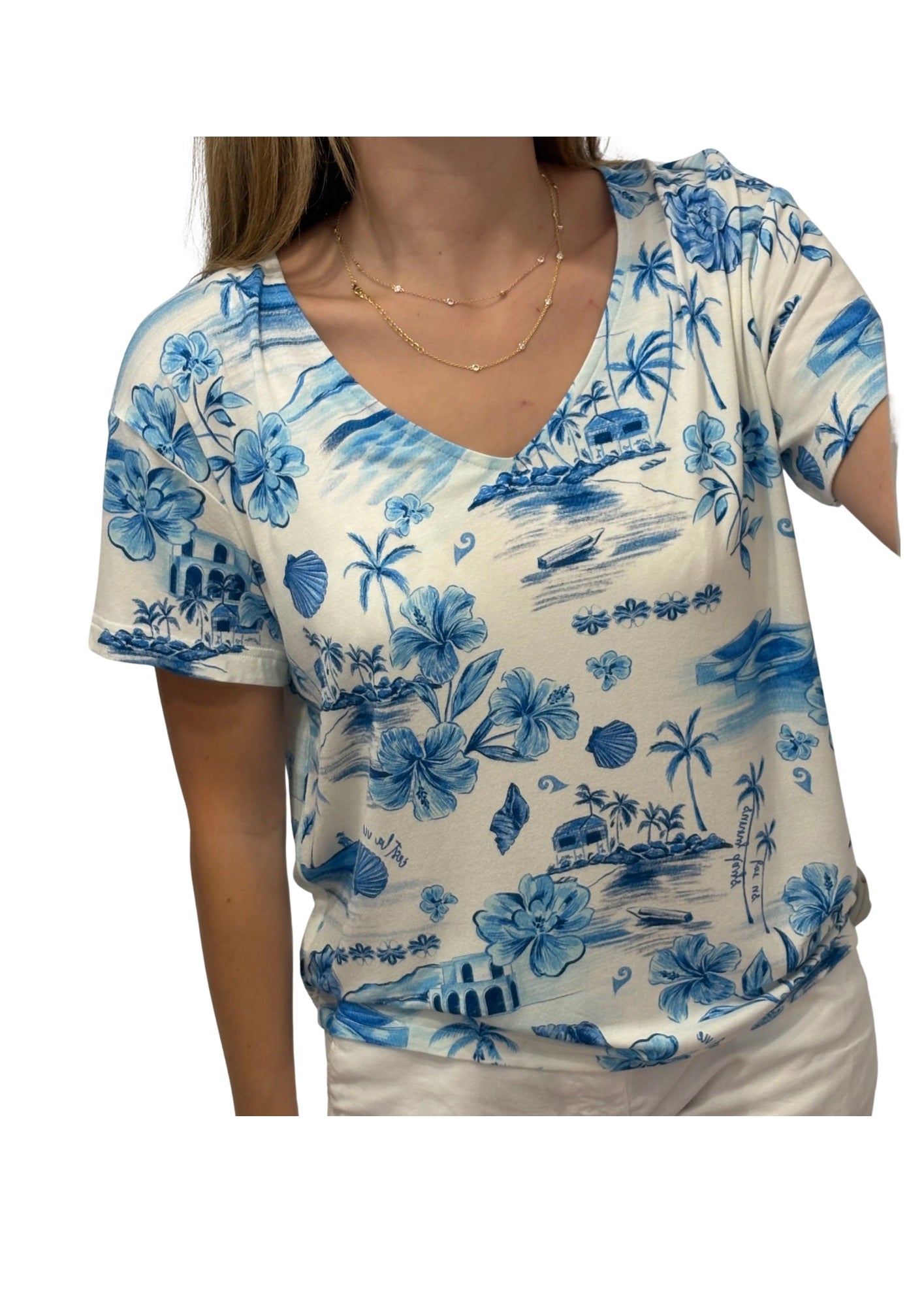 Camiseta blusa azul