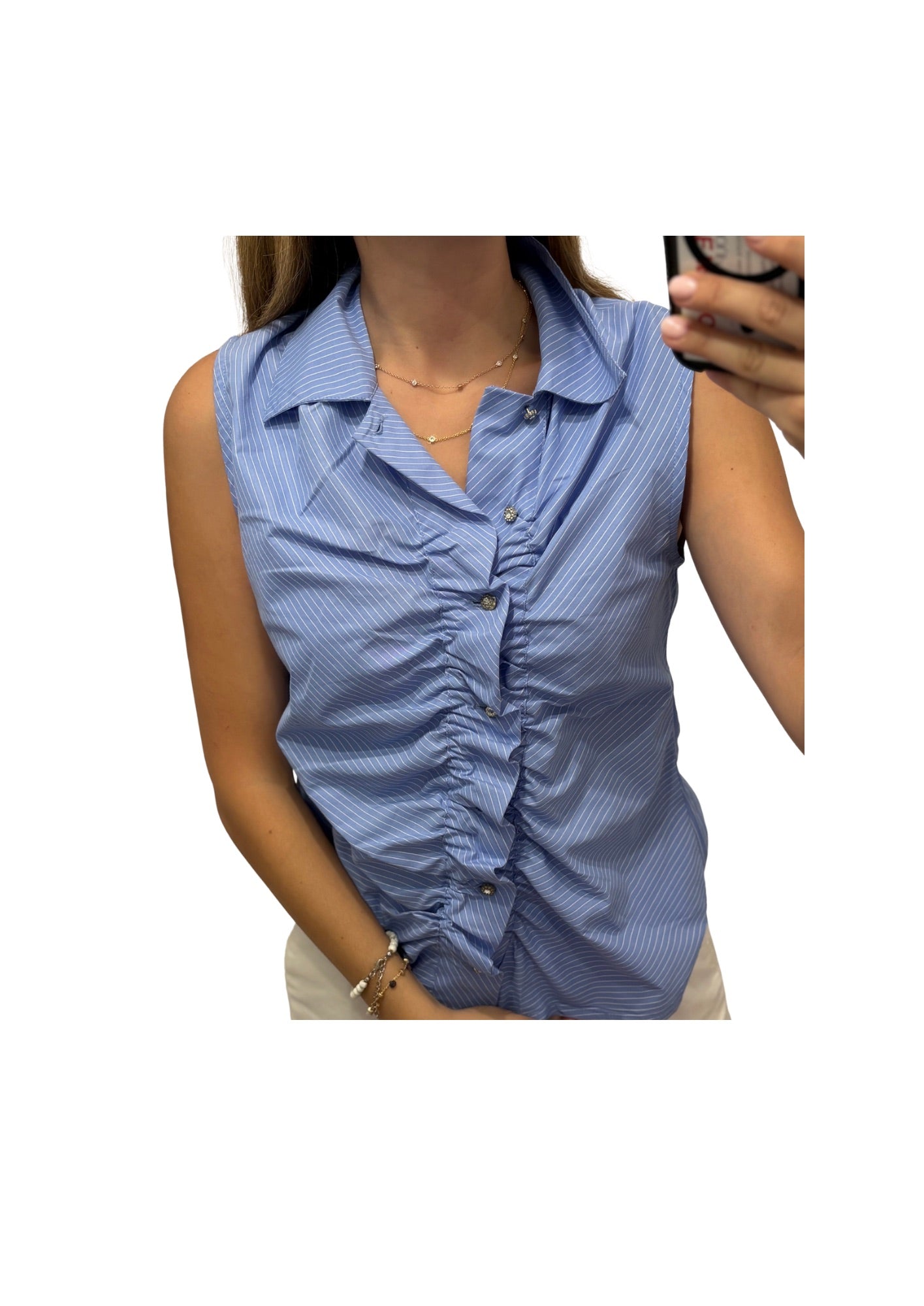 Camisa corta , elegante blusa