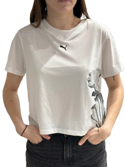 Camiseta blanca logo mujer puma