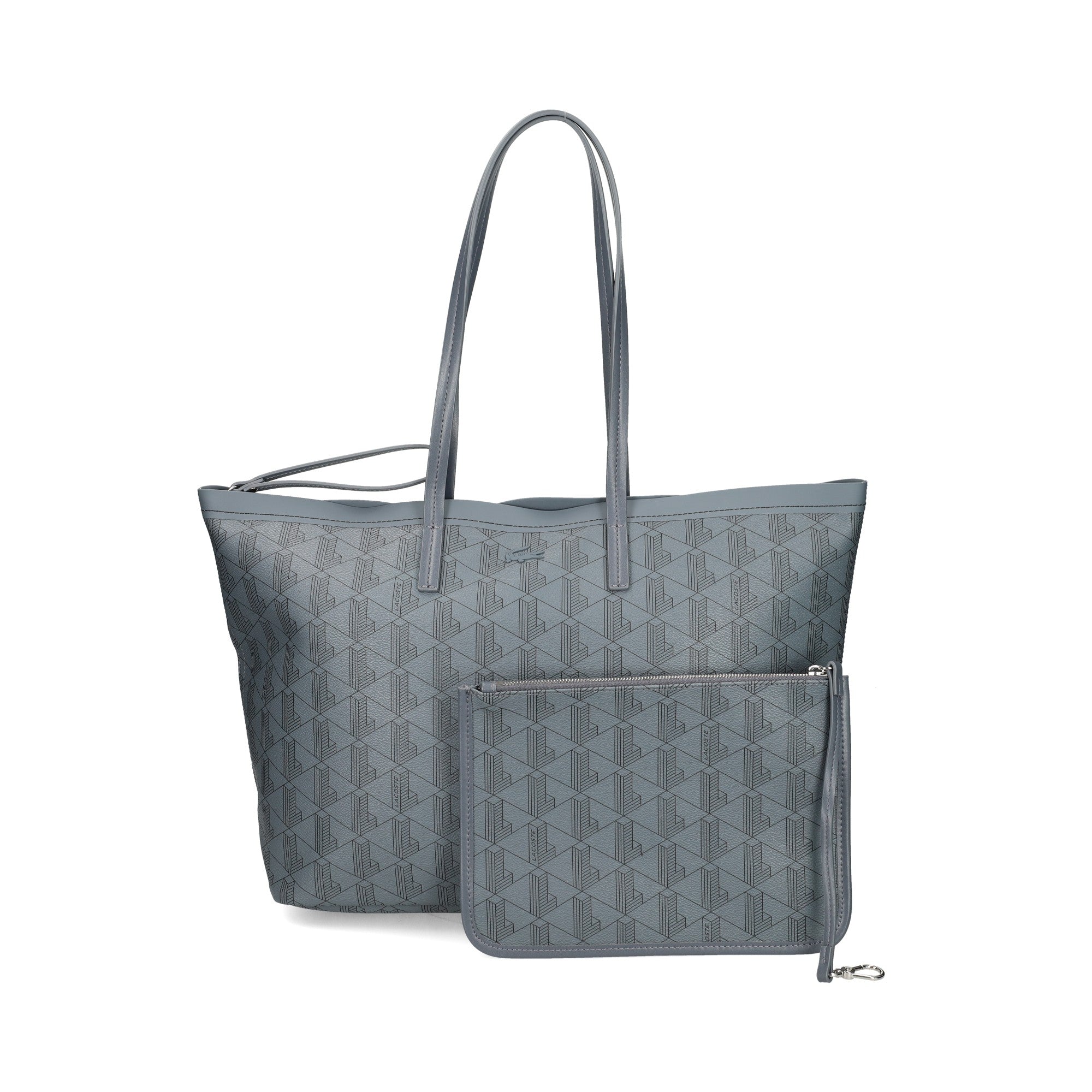 Bolso gris estampado Lacoste