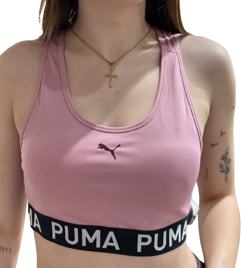 Top de mujer rosa y negro Puma