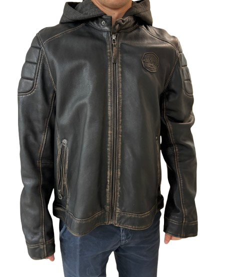 Cazadora Hombre Negra Gipsy con Capucha