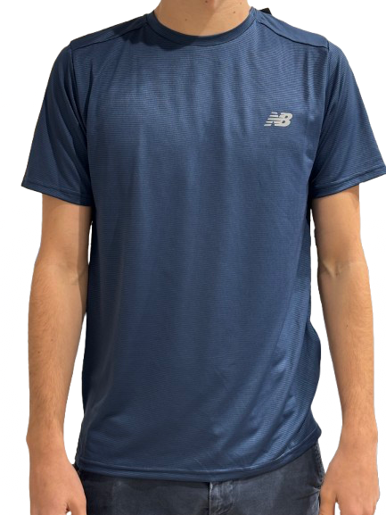 Camiseta azul marino hombre técnica New Balance